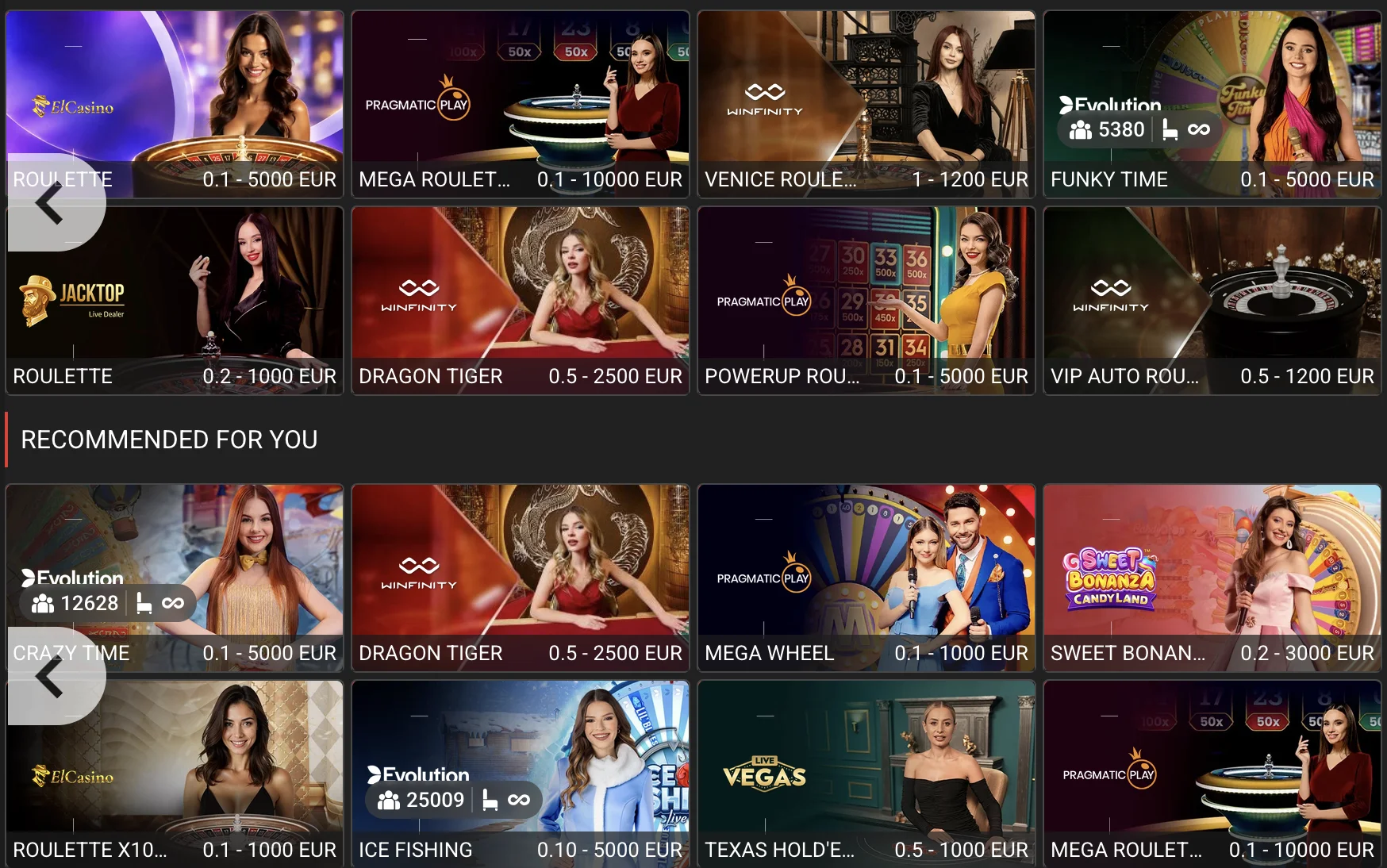 Megapari live casino roulette table with live dealer and on-screen betting panel