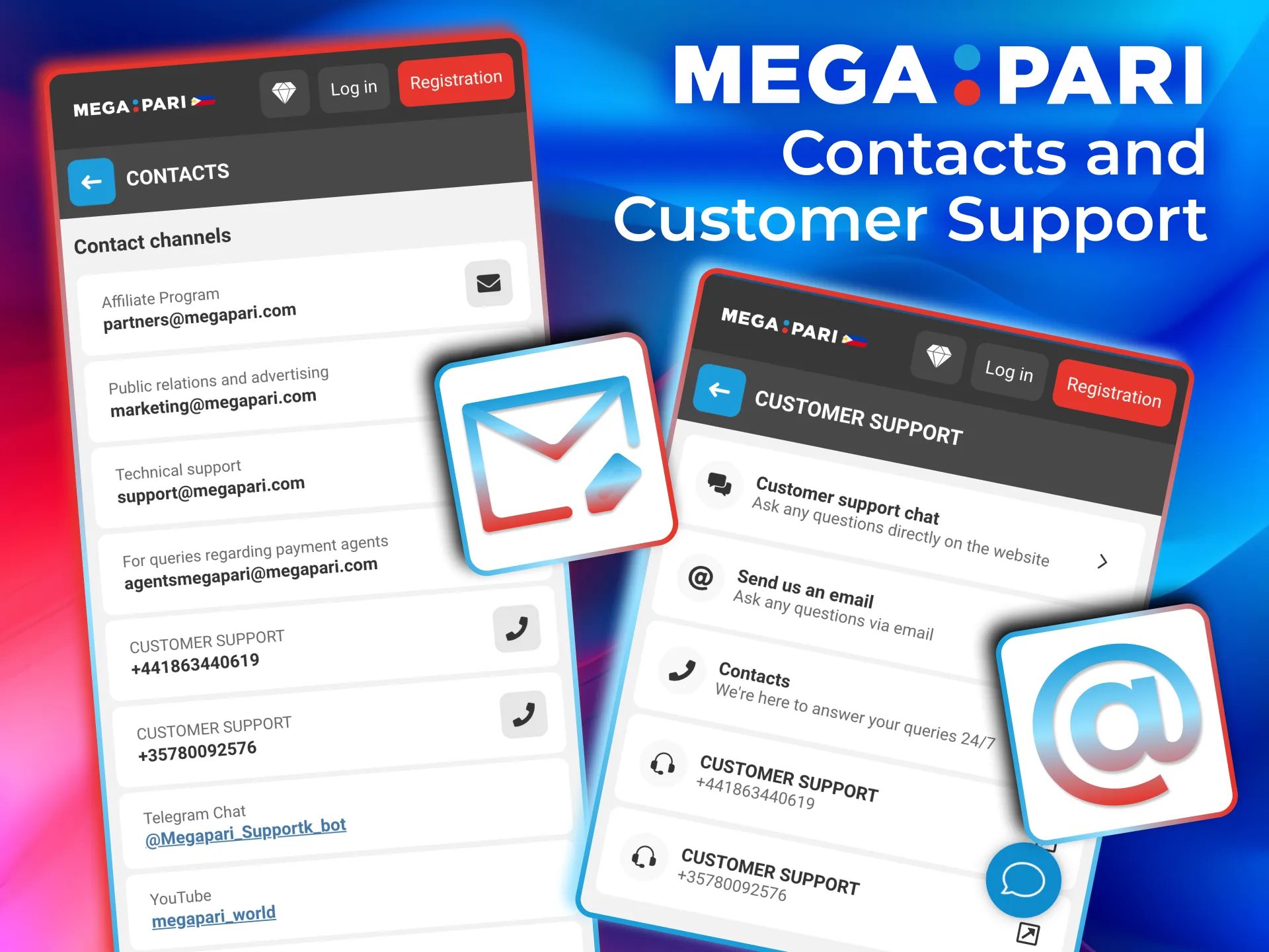 Contact Megapari anytime with in-account ticketing and responsive PH-friendly support.