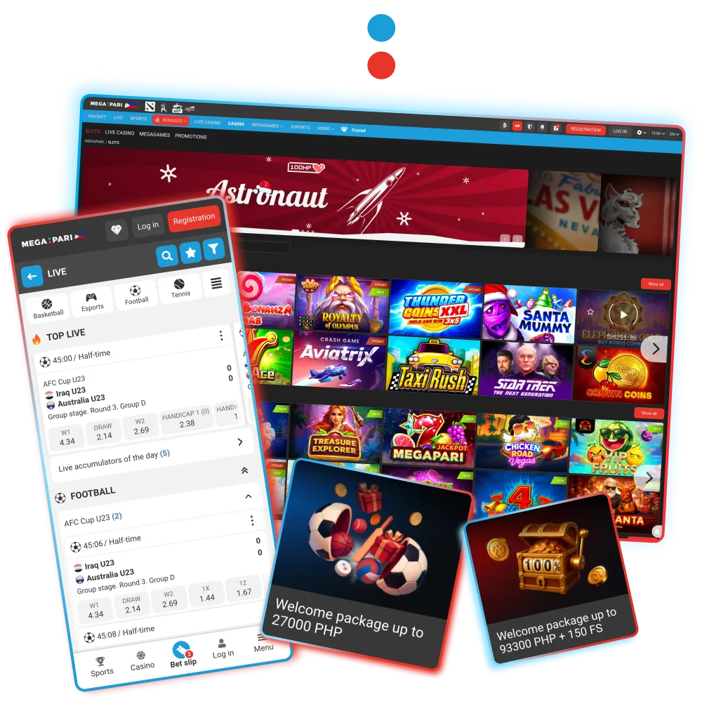 Megapari official site with sports betting, casino, and secure payments.