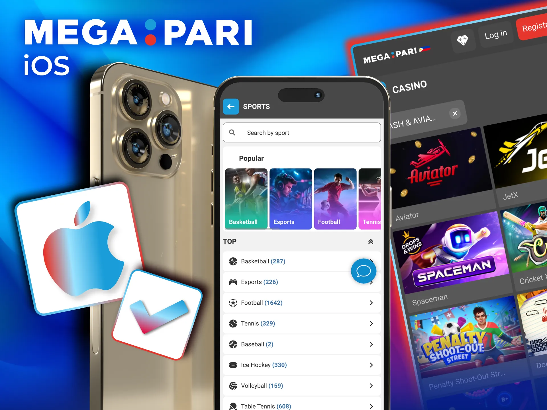 Megapari iOS users can create shortcut for instant sports and casino access.