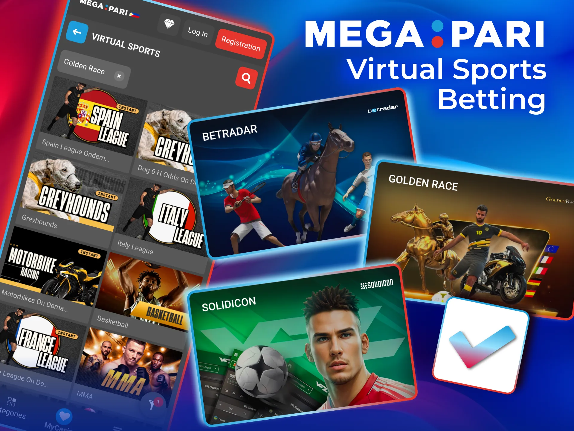 Bet virtual sports at Megapari with football, basketball, racing, and greyhounds.