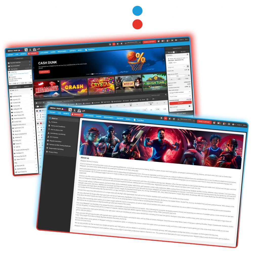 Play on Megapari with sports betting live casino mobile access and safety.