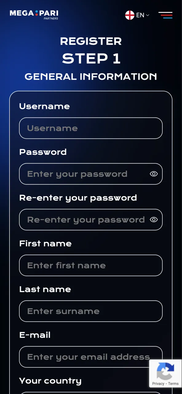 Fill in business and PH contact info on Megapari profile.