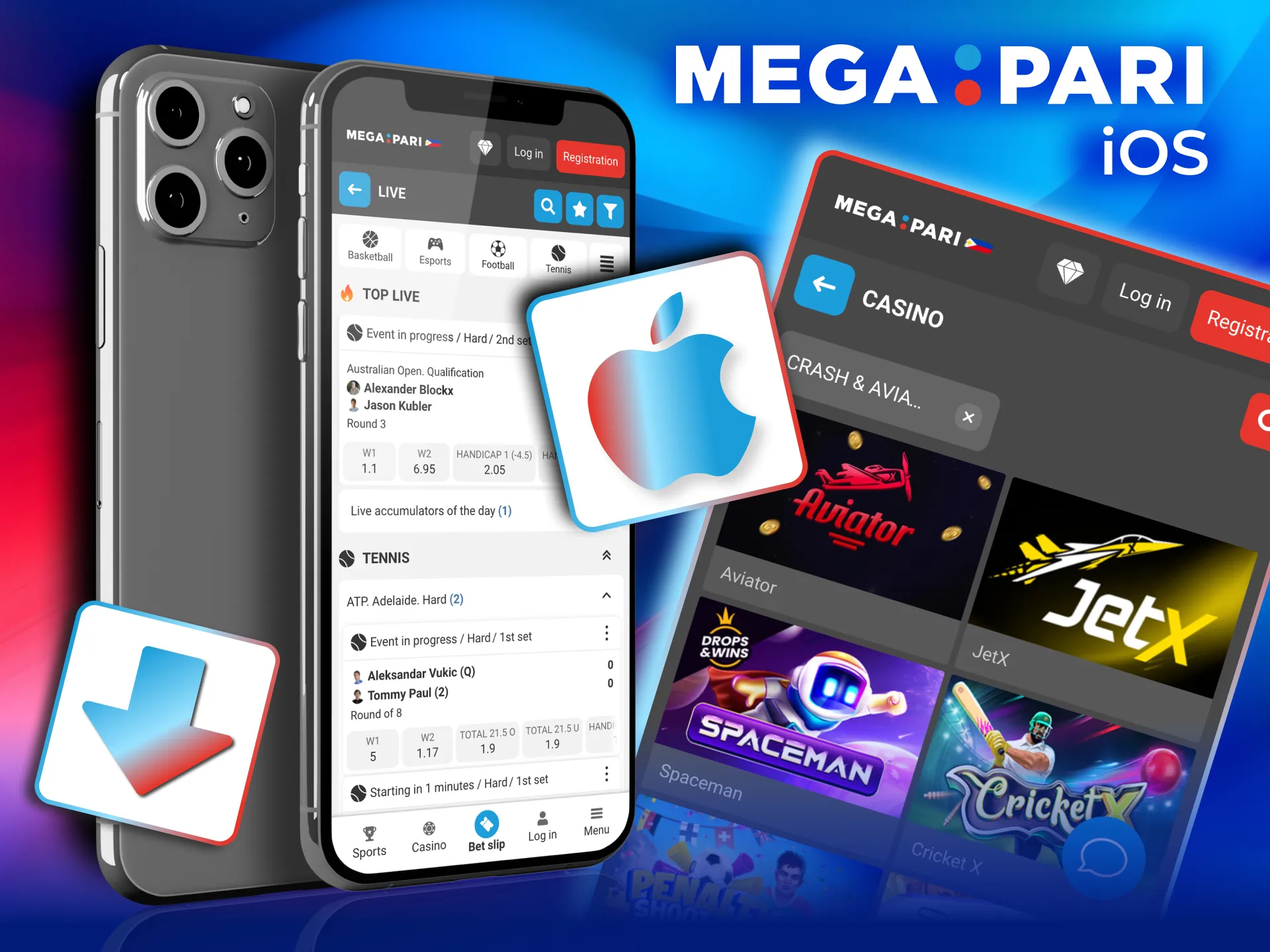 Install Megapari iOS app once and enjoy complete mobile betting experience.