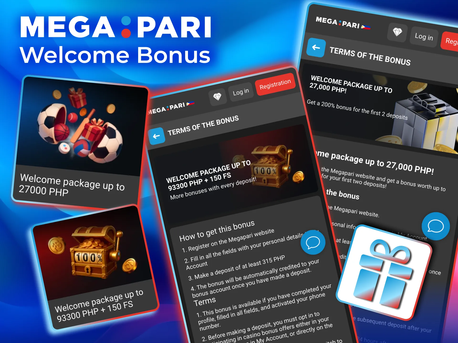 Claim Megapari welcome bonus with deposit, choose sports betting or casino play.