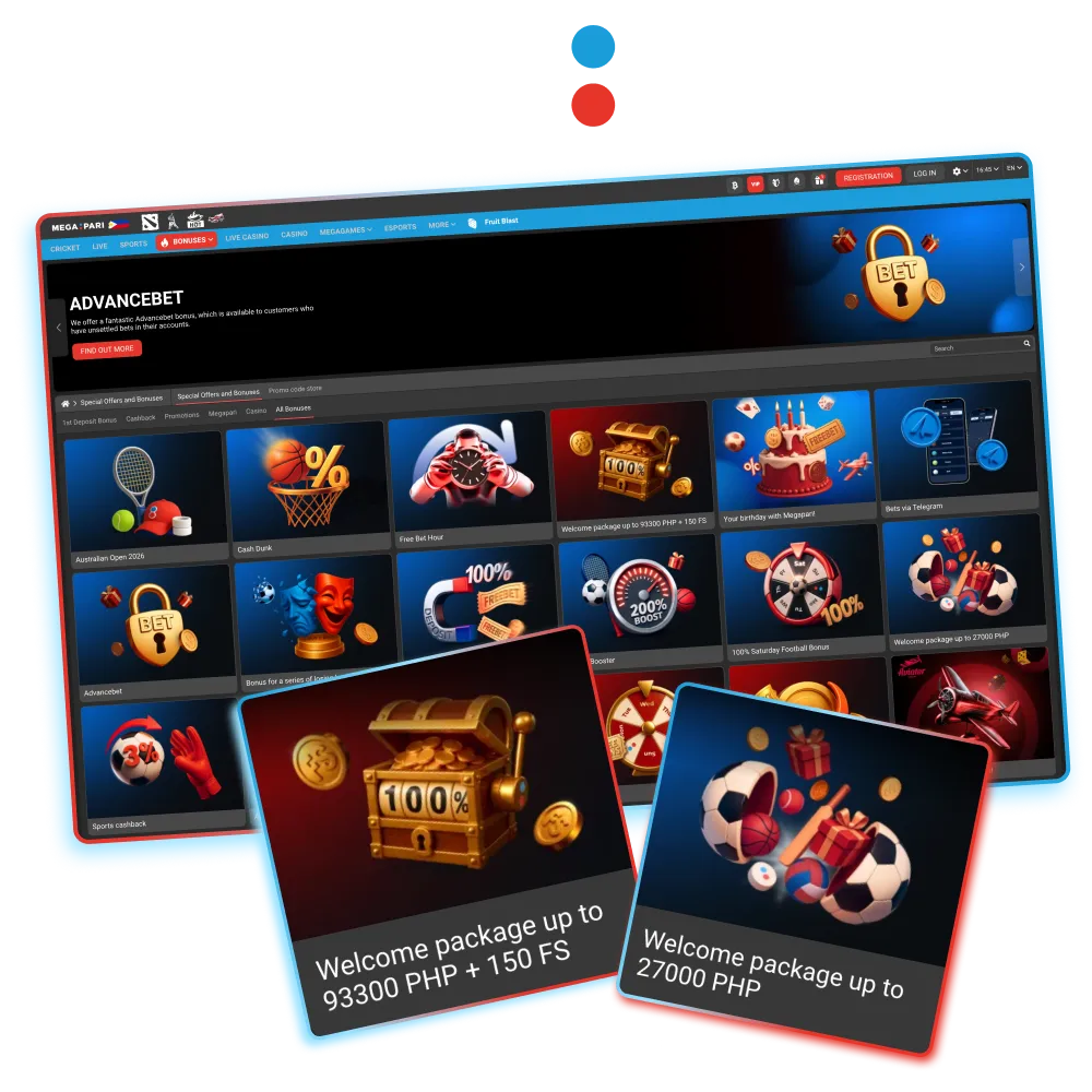 Claim sports and casino promotions easily on Megapari website or app.