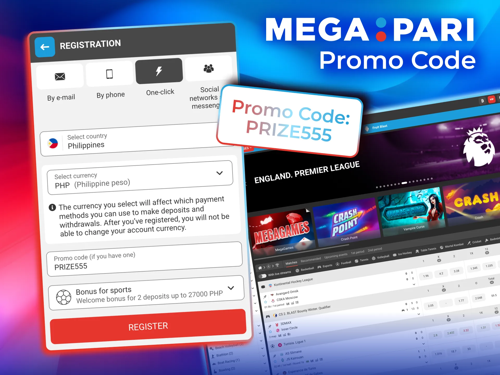 Claim an extra bonus on Megapari by applying code.